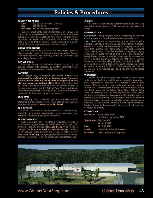 43 Policies & Procedures